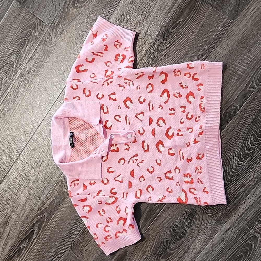 🦜 SHEIN leopard print Polo sweater 🦜